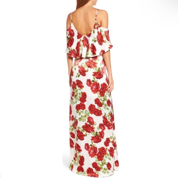 SHOW ME YOUR MUMU FLORAL COLD-SHOULDER RUFFLE MAXI DRESS - Picture 7 of 10